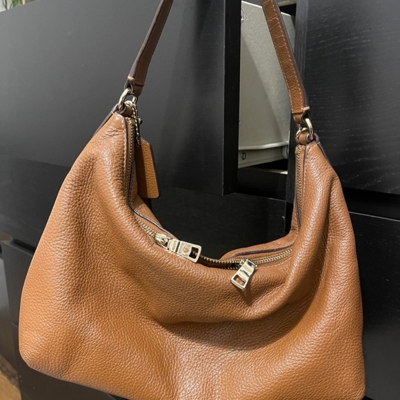 Coach Brown Leather Shoulder Bag - Picture 2 of 12